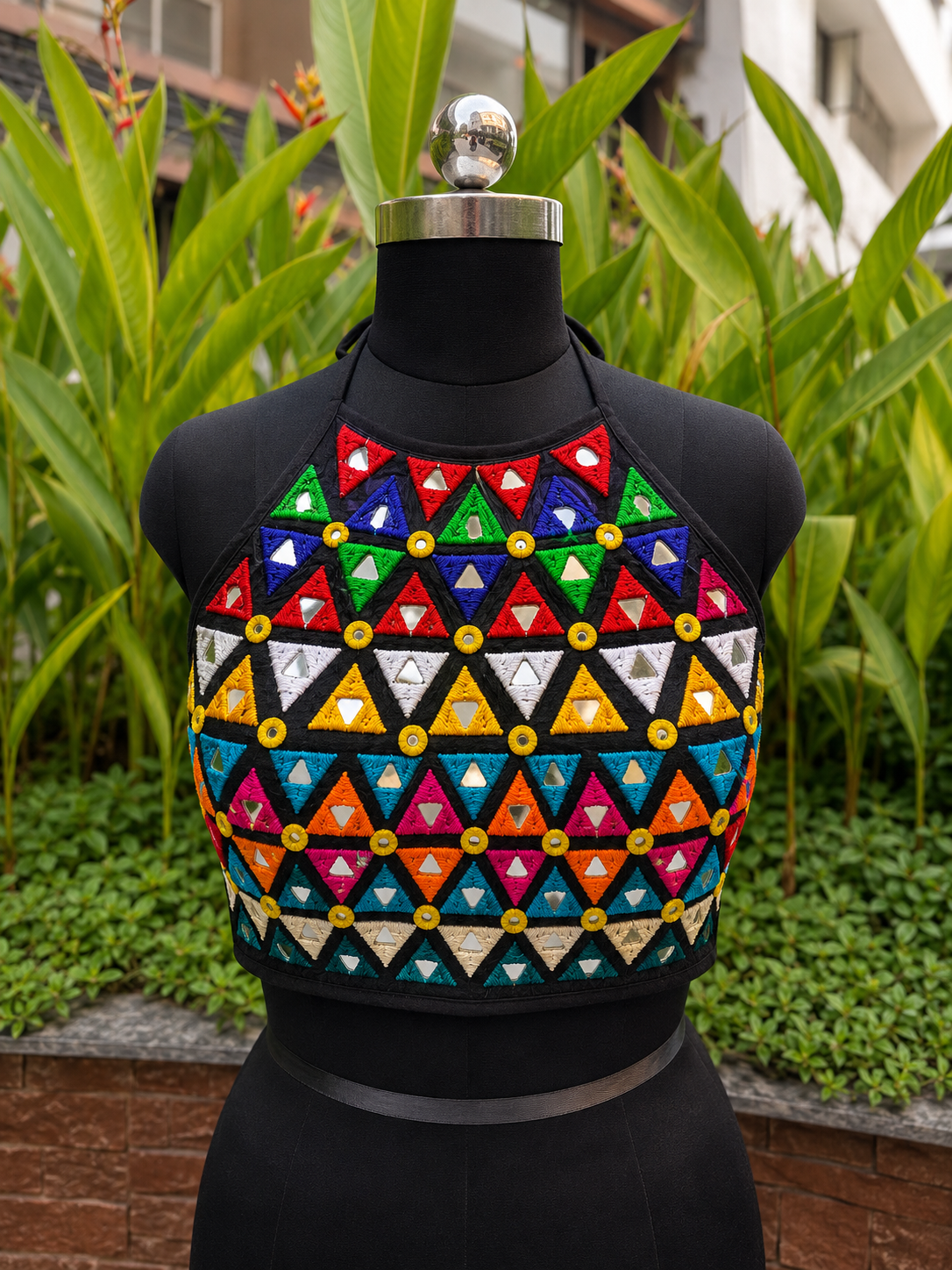 Premium Shisha Work Sleeveless Halter Blouse