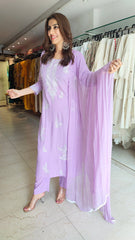 lavender purple kurta set for women