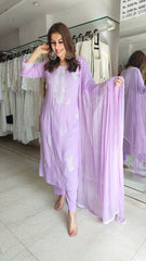 Embroidery Lavender Purple Kurta Set