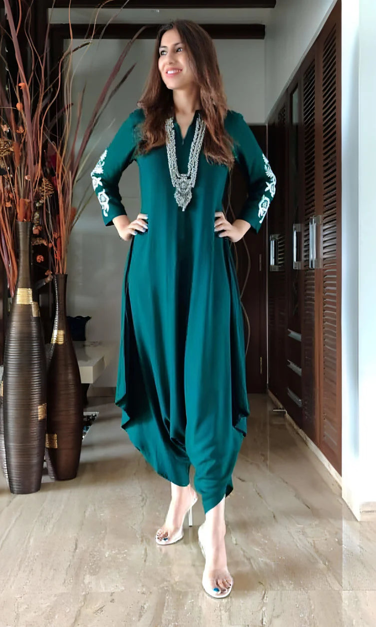 Royal Blue Embroidery Jumpsuit