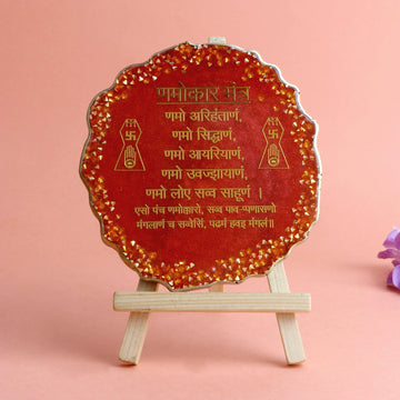 Epoxy Namokar Mantra Frame with Stand
