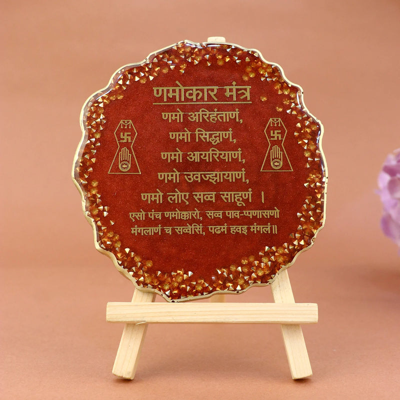 Epoxy Namokar Mantra Frame with Stand – Decorative