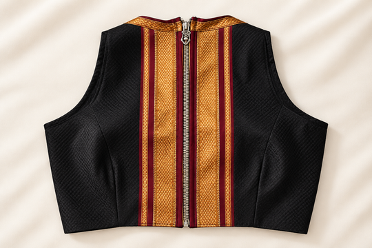 Ruhani Wine Halter Khun Blouse