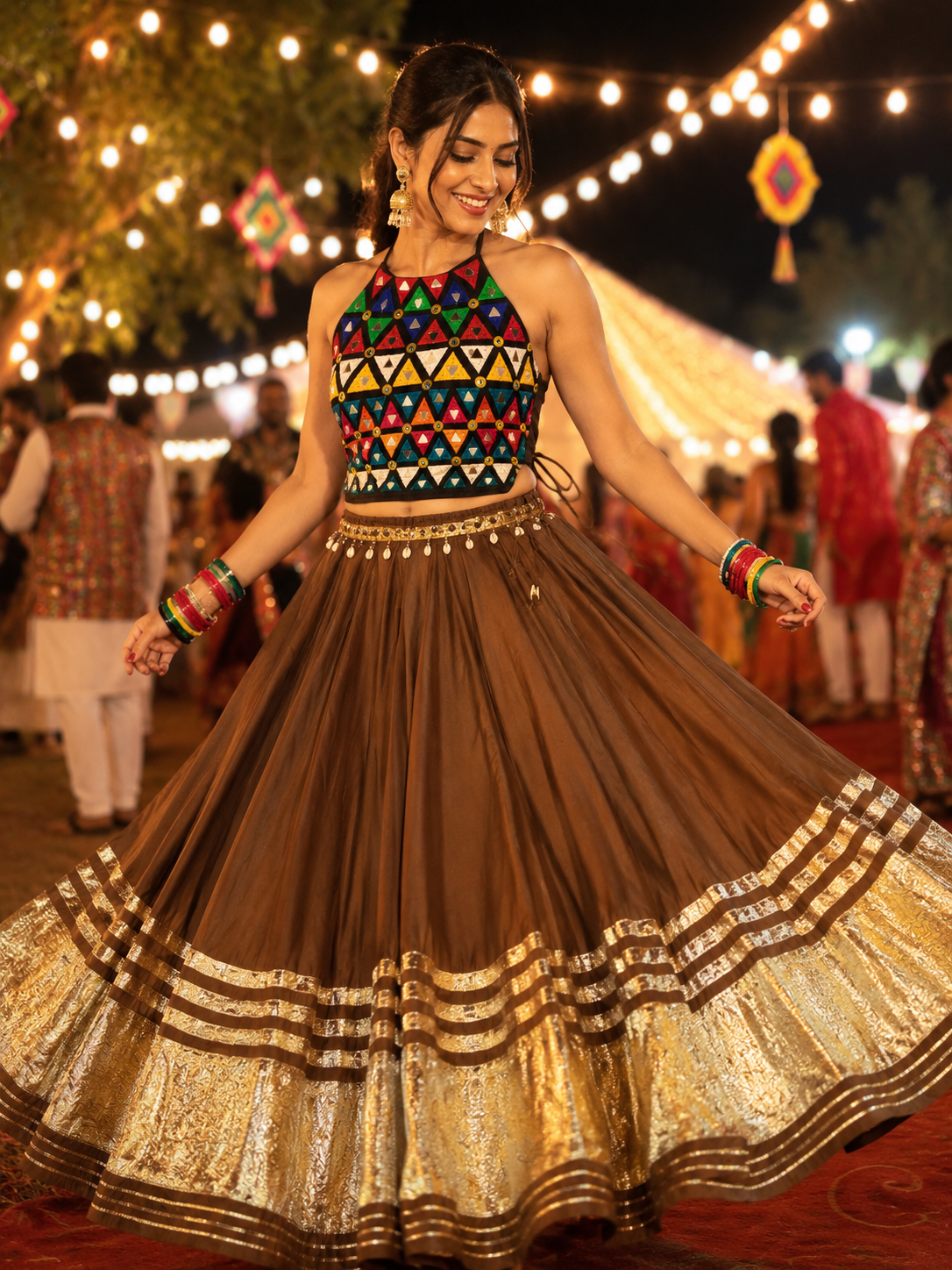 Pure Roman Cotton Silk 8+ Meter Flared Only Ethnic Skirt