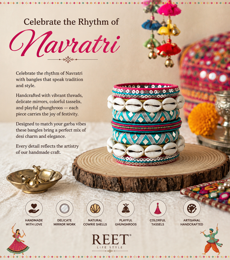 Gujarati Zanzhar Festive Bangle & Bracelet Set