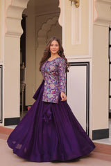 Pure Shimmer Embroidered Fancy Lehenga Choli