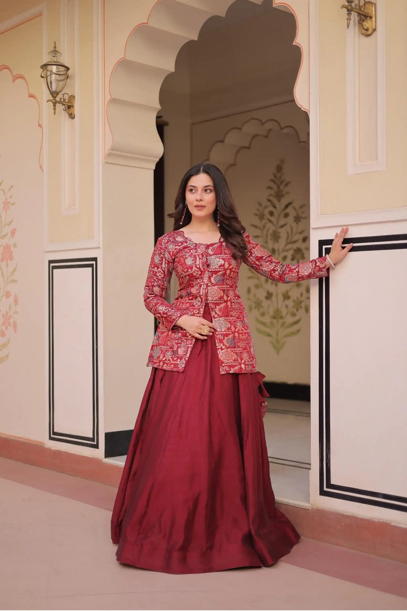 Pure Shimmer Embroidered Fancy Lehenga Choli