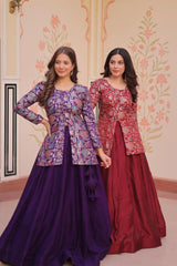 Pure Shimmer Embroidered Fancy Lehenga Choli