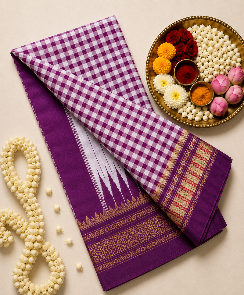 Dakshina Ikkal Zari Cotton Saree