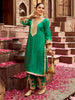 Chanderi Green Kurta with Pants Gota Embellished