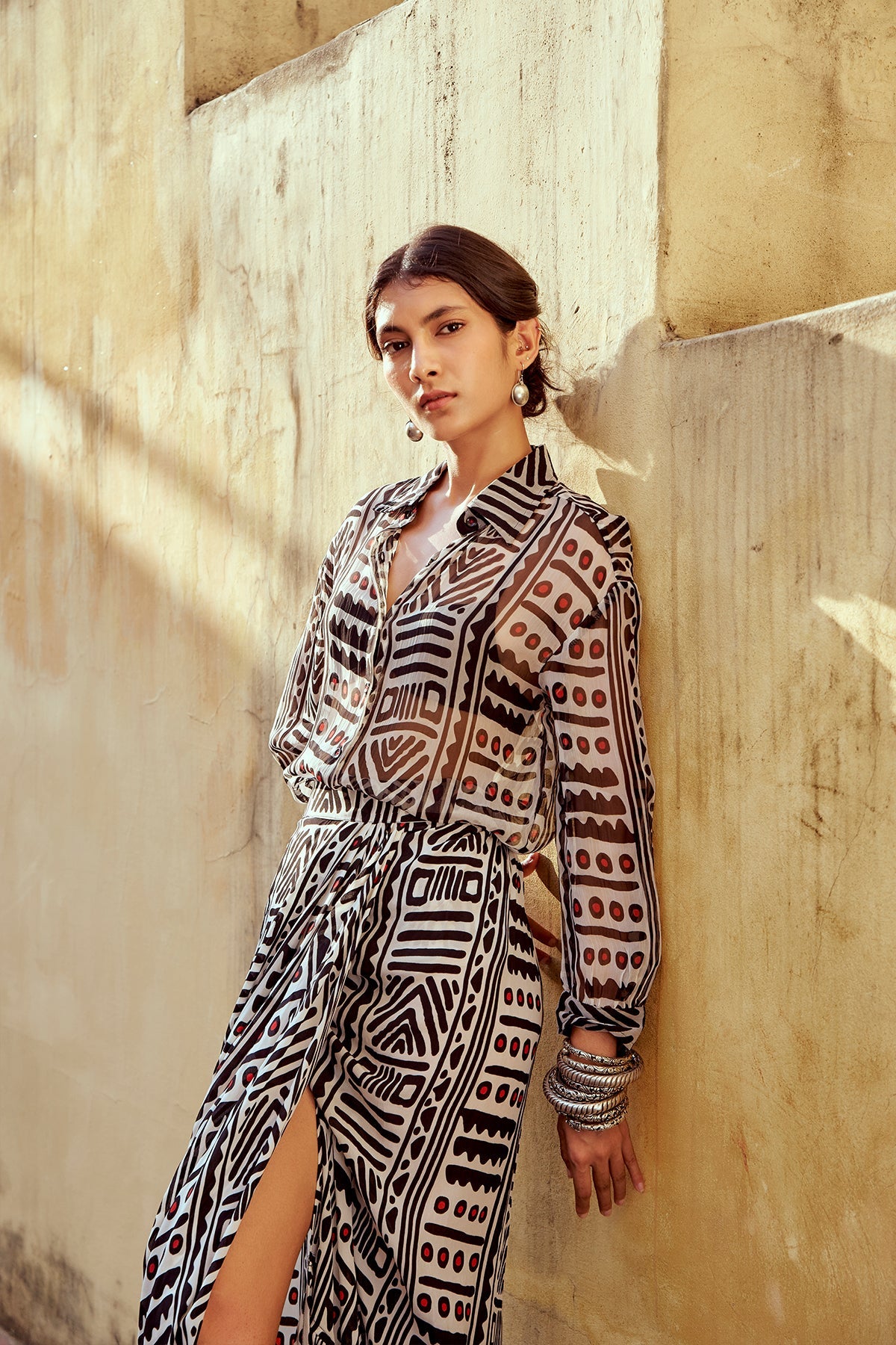 Firdaus Sheer Chiffon Shirt for Women's