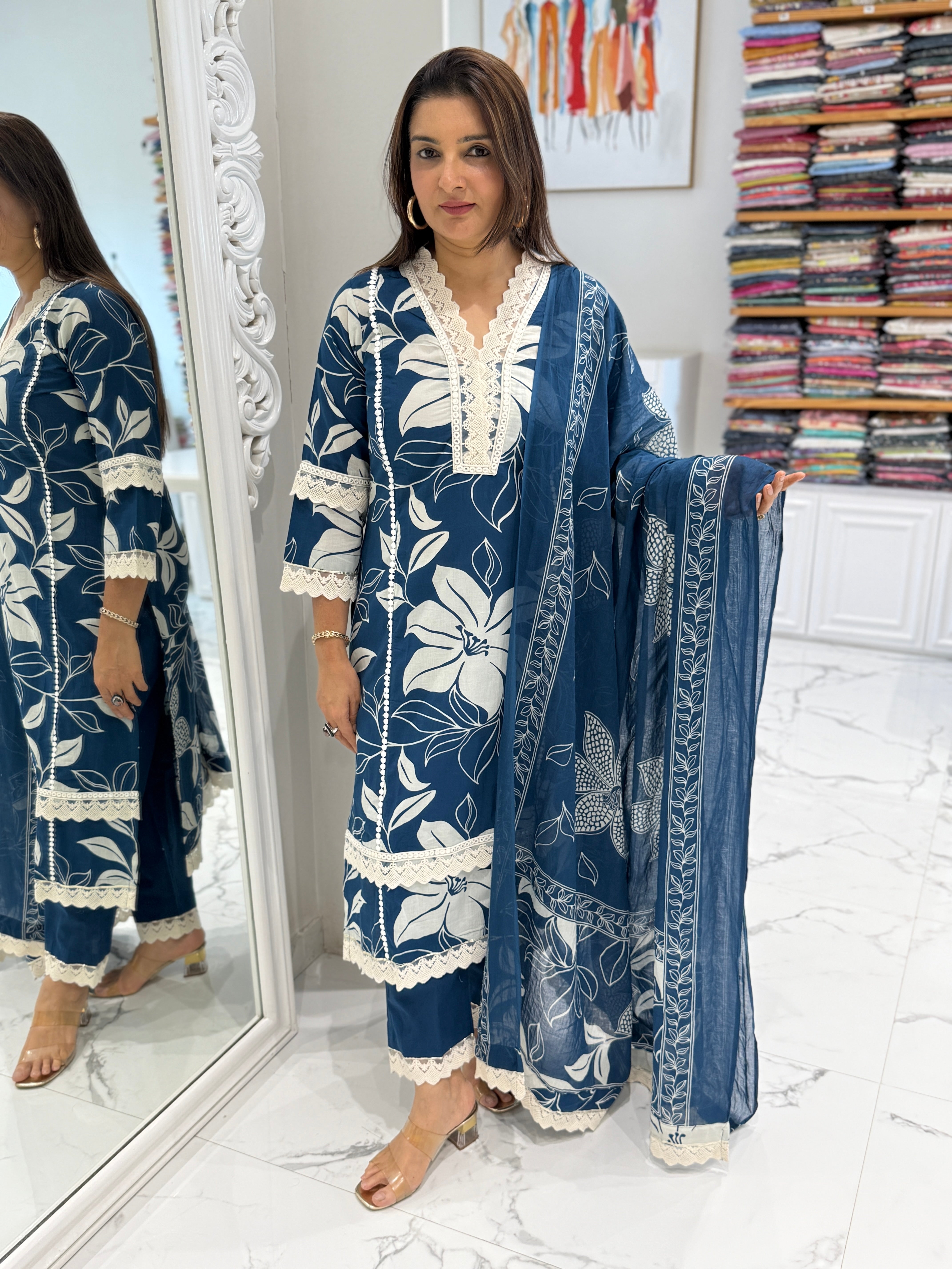 Floral cotton suit set