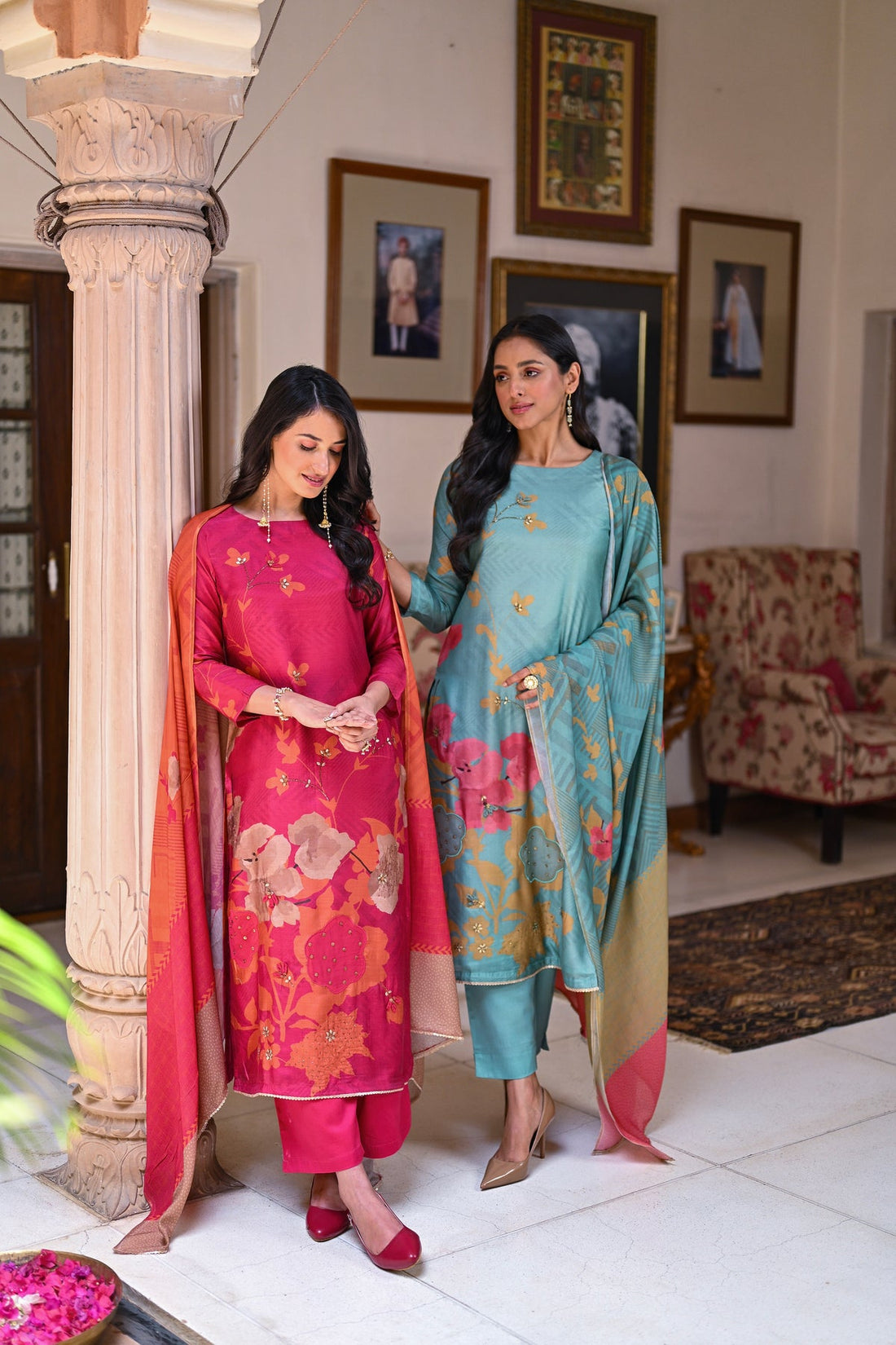 Mul cotton lining muslin suit for comfort