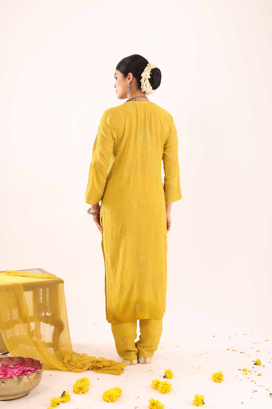 mukaish work kurta set