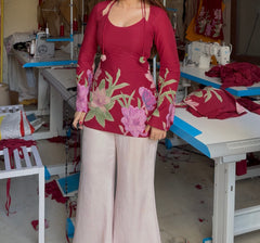Bloom Tie-Back Printed Cotton Kurti