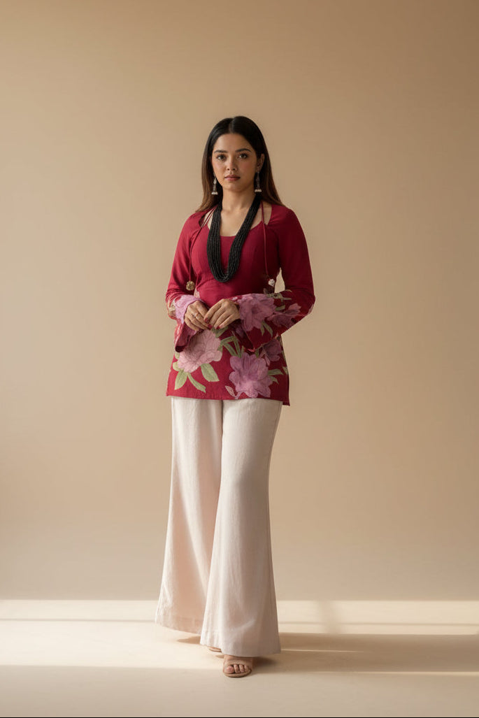 Bloom Tie-Back Printed Cotton Kurti