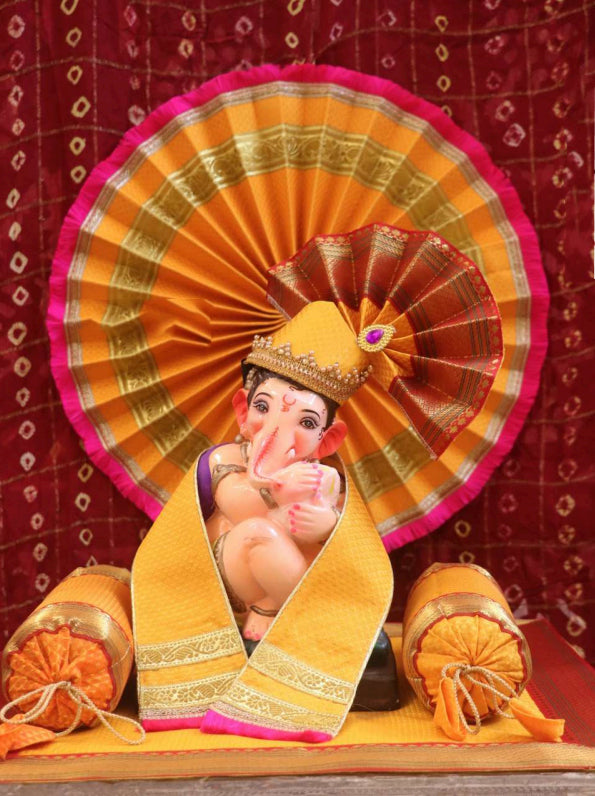 Ganesh Chaturthi Yellow Decor Set for Home