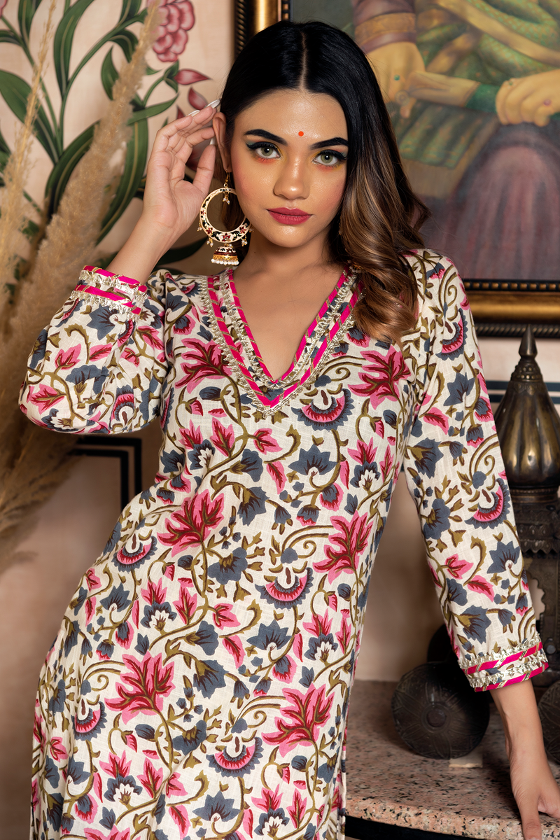 Three-piece cotton ethnic set