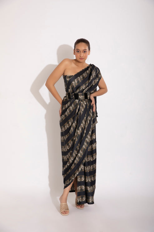 Georgette Satin Slit Sari