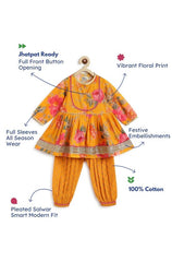 Yellow festive dress for girls