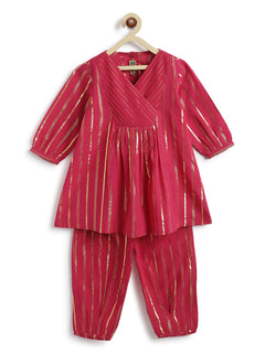 fuchsia kurti set