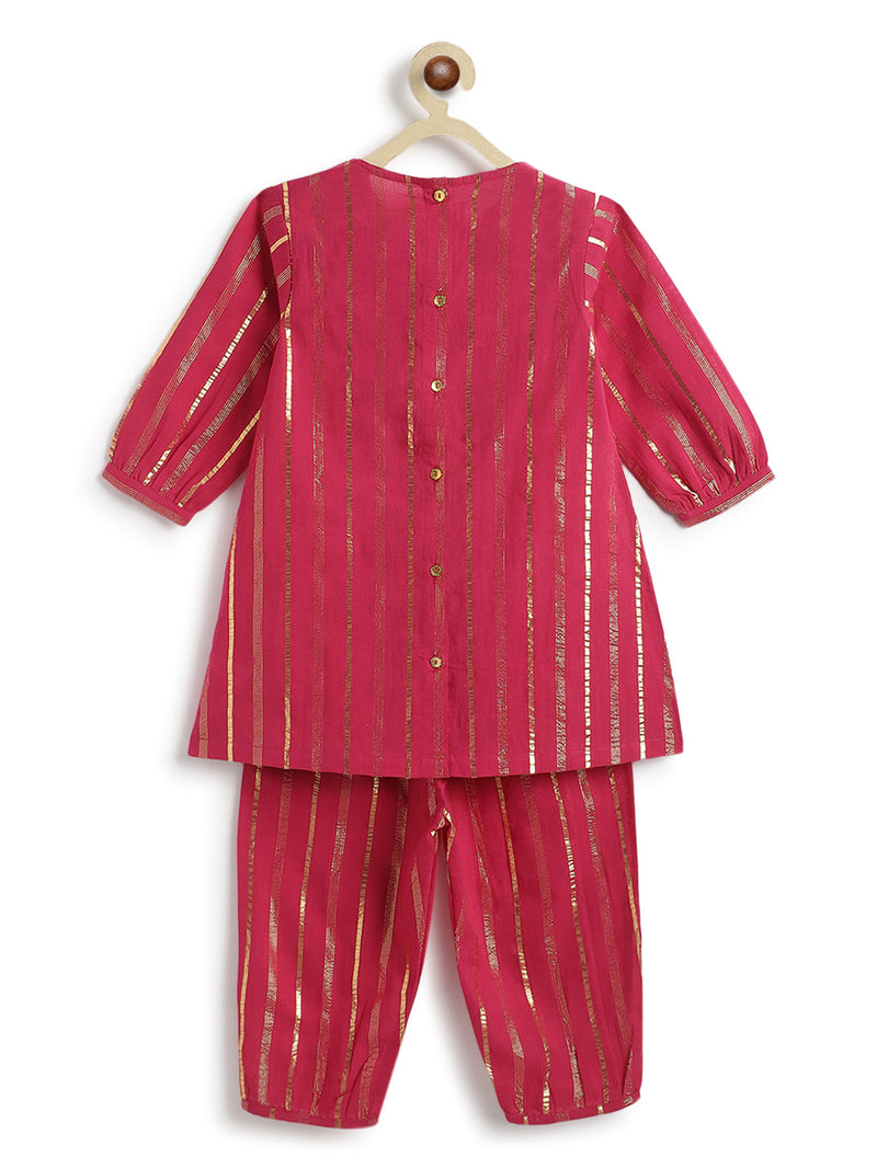 pink kurta salwar for kids