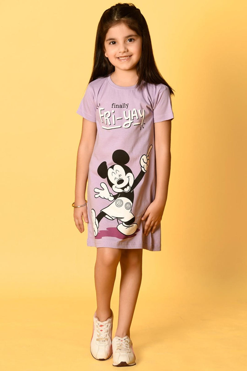 Girls Mickey & Minnie Lavender/Black Dress Pack (2 Pcs)