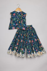 girls festive Chanderi set