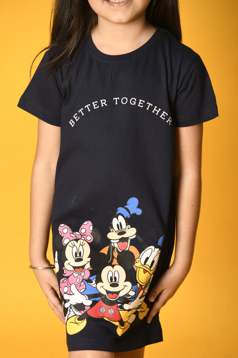 Girls Mickey & Minnie Lavender/Black Dress Pack (2 Pcs)