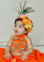 Geeta Lehenga Set for Girls in Orange