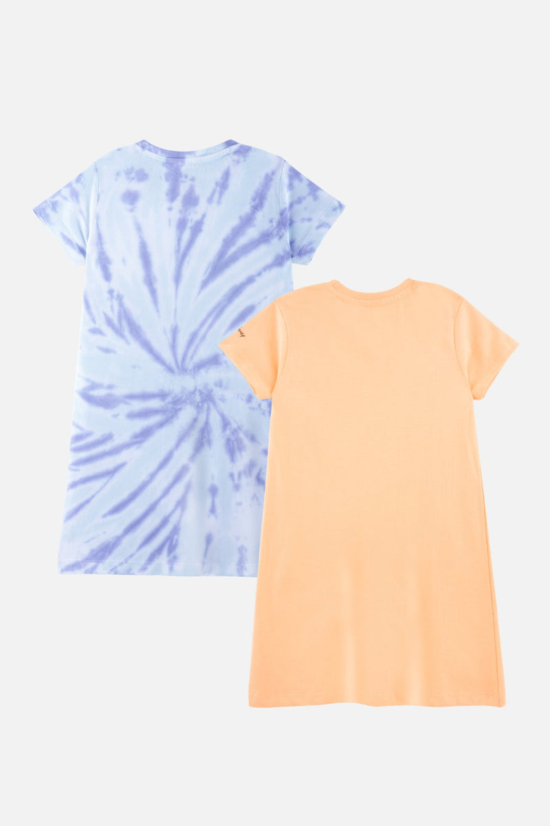 Girls Mickey & Minnie Lavender/Black Dress Pack (2 Pcs)