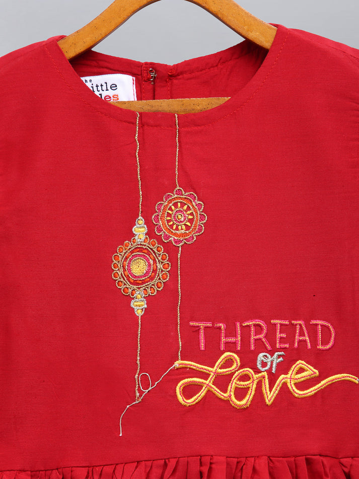 Back opening kurta for kids