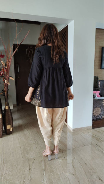 cotton slub kurta dhoti set for functions