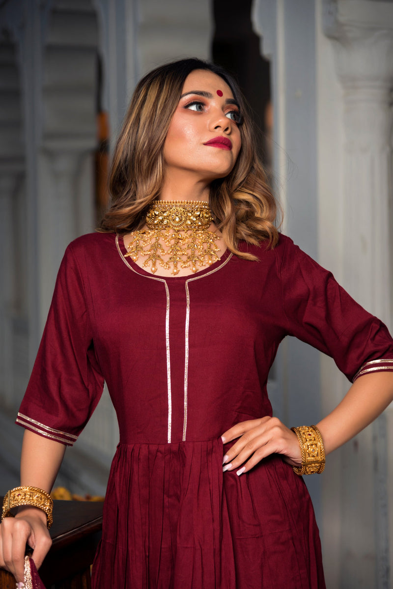 cotton anarkali kurta