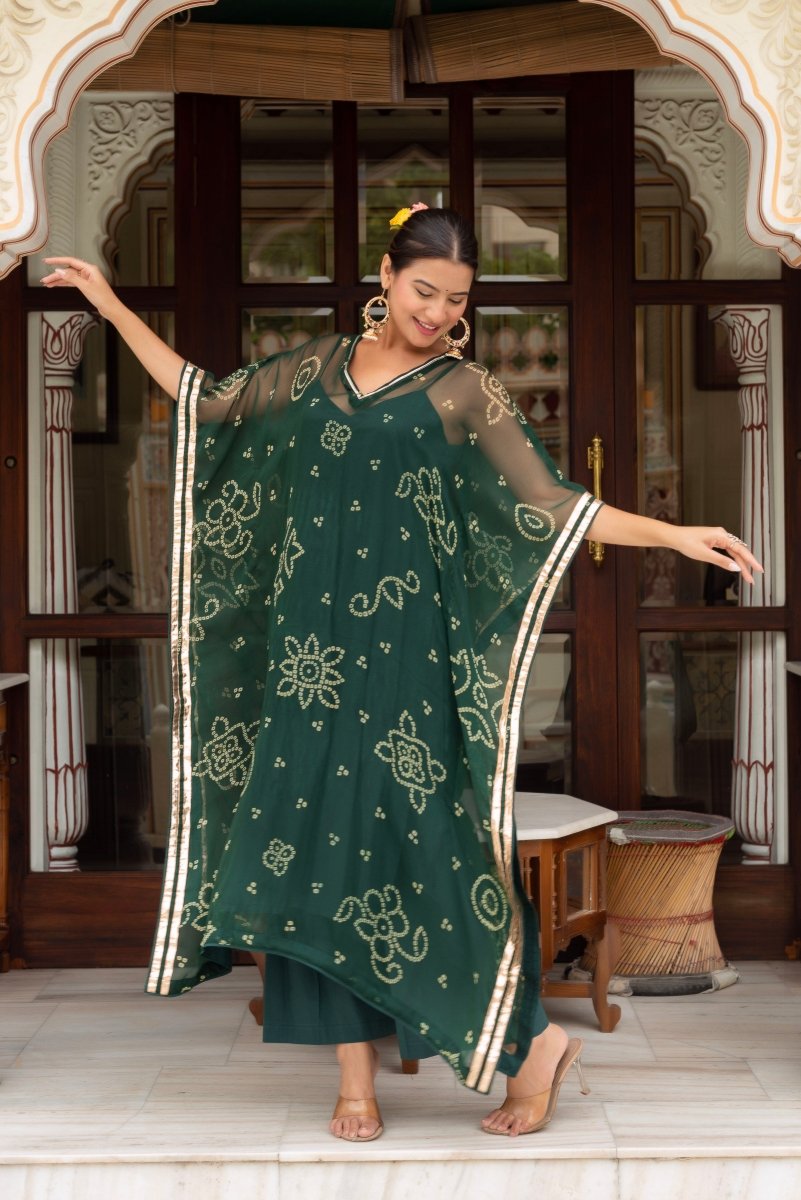 Bandhej kaftan with pants