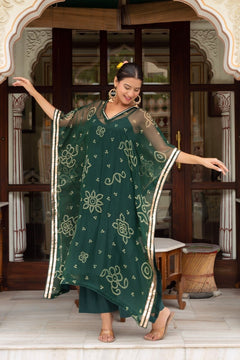 Bandhej kaftan with pants