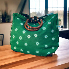 Green Bandhini Ethnic Boho Bag