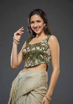 Brocade blouse design