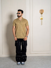 Cuban collar casual shirt