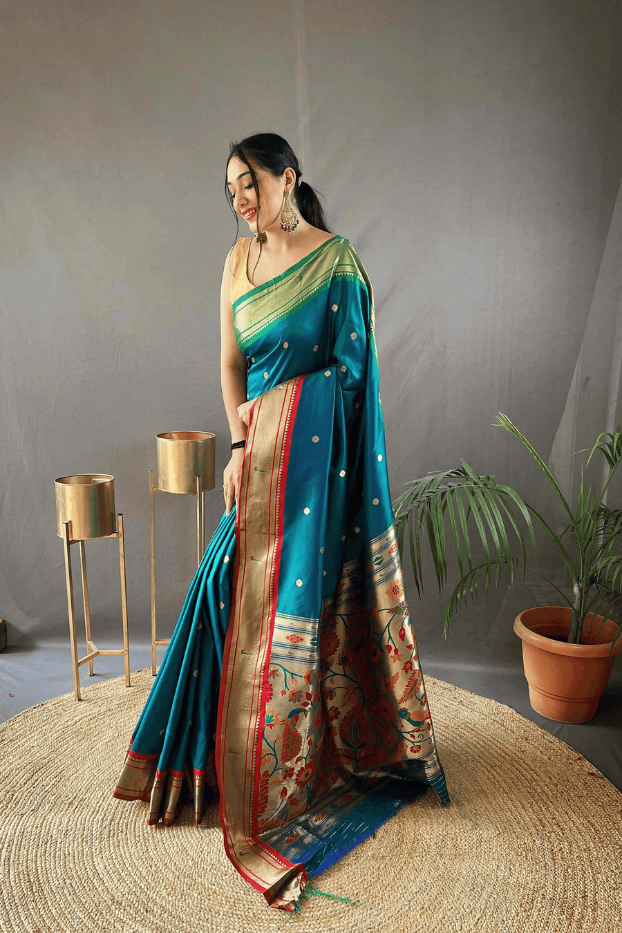 Green Ready to Wear Kamal Paithani Saree