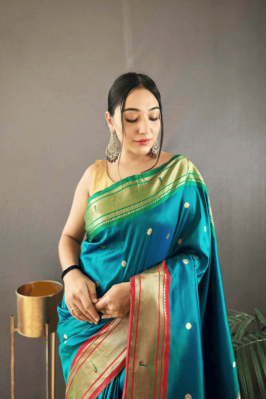Green Ready to Wear Kamal Paithani Saree