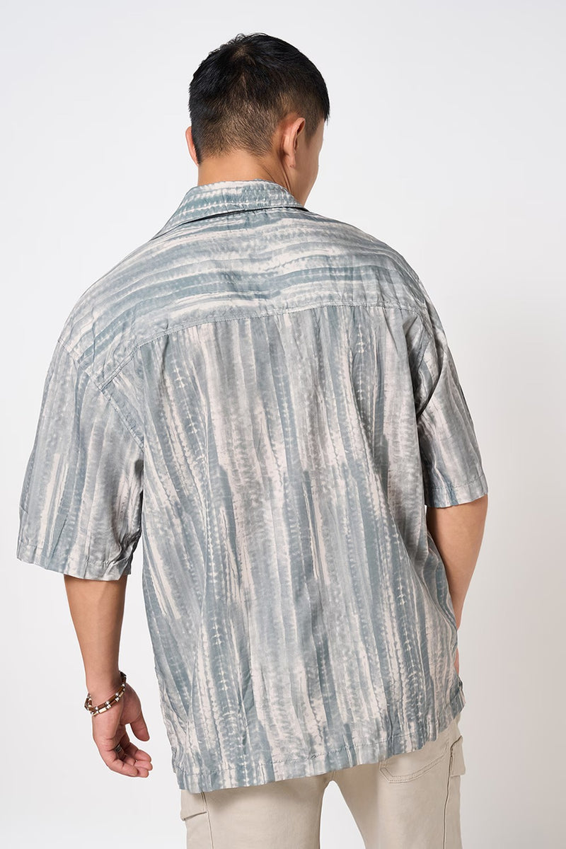 green printed shirt cotton look