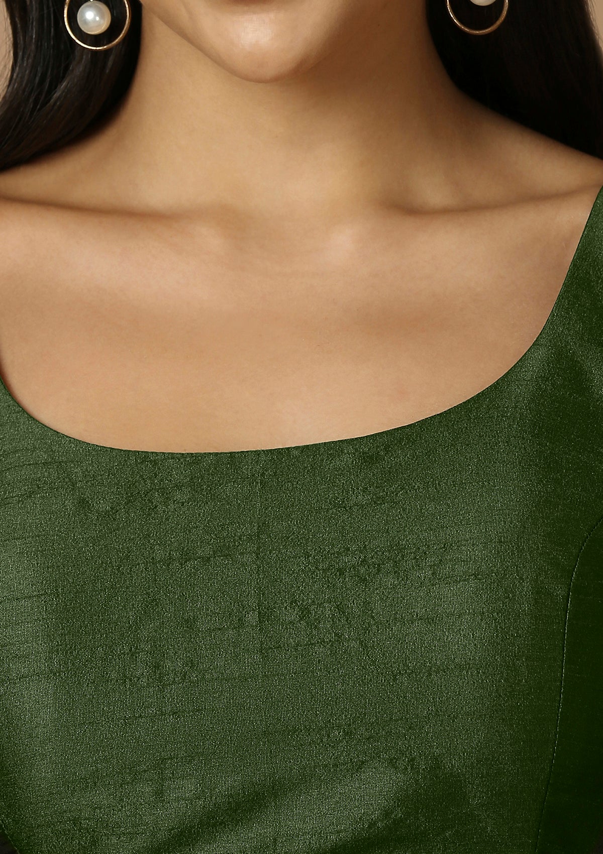 Green blouse for saree
