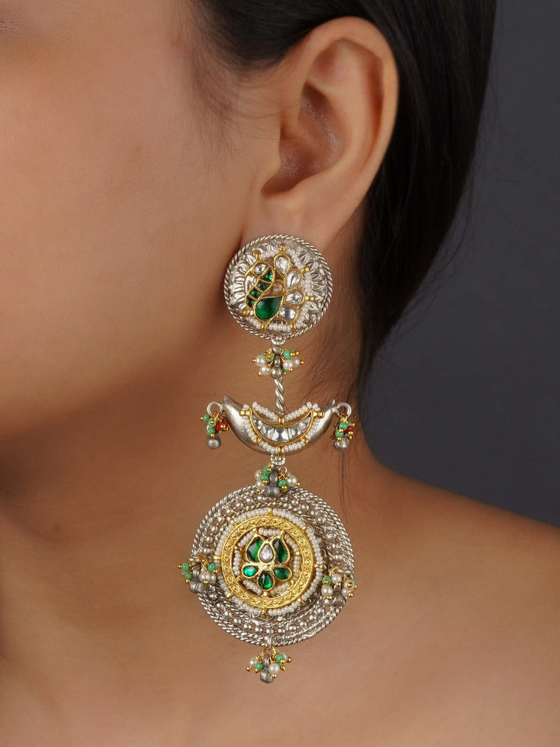 Green Tribal Earrings – EK-SFEAR316SL