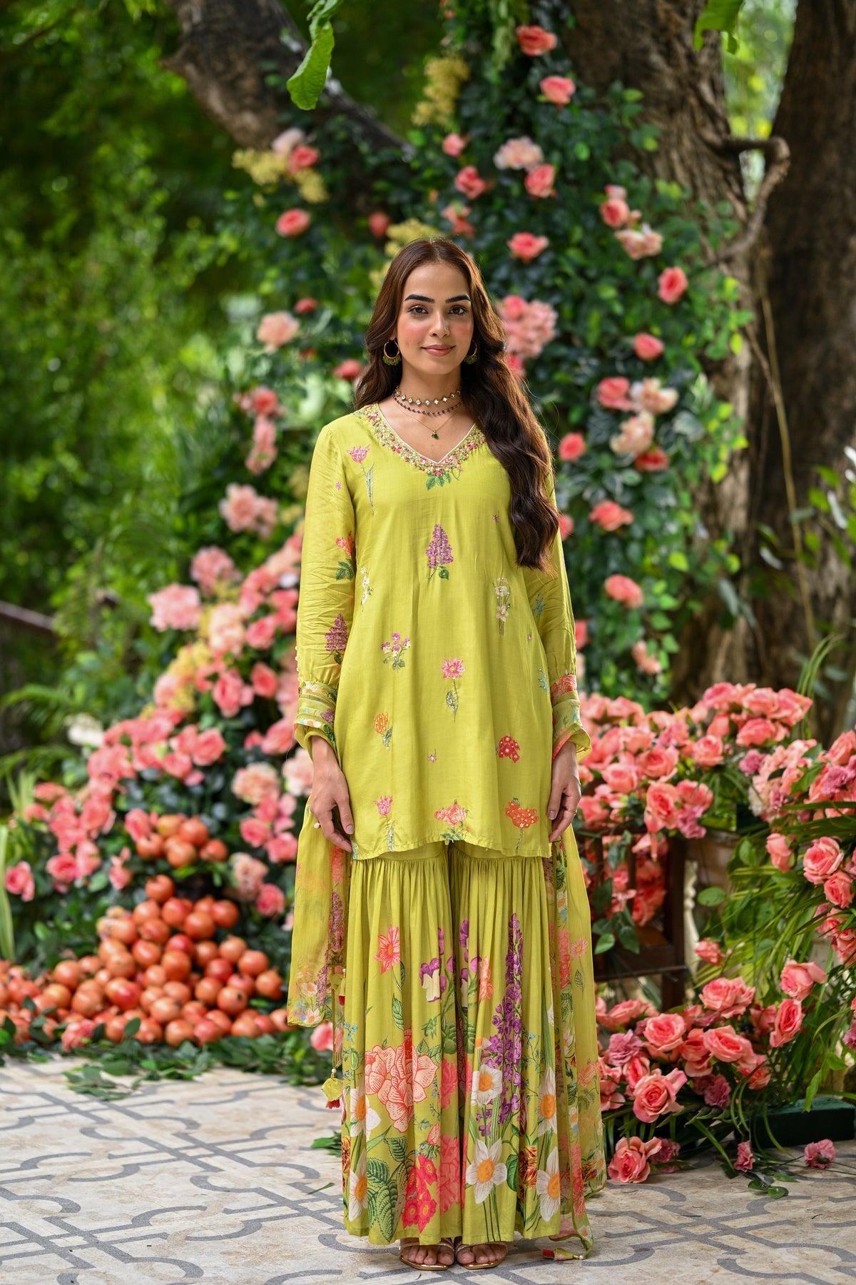 muslin sharara set