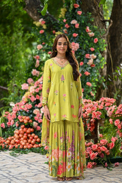 muslin sharara set