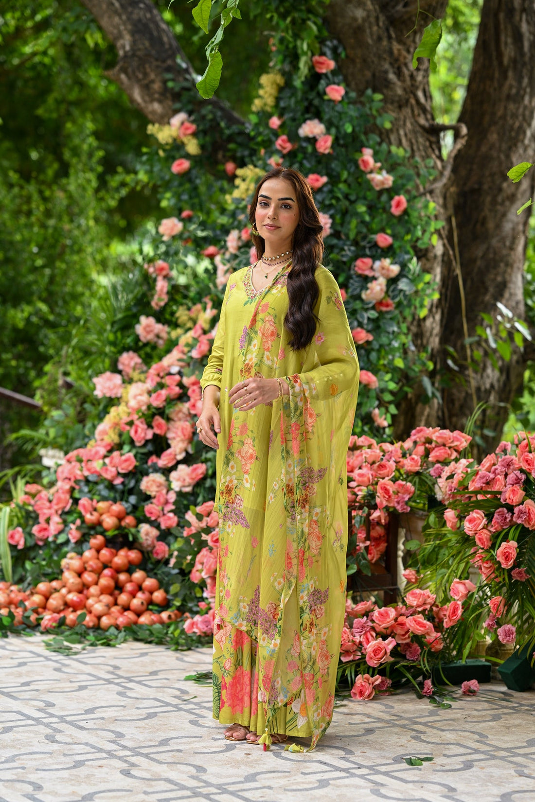 organza dupatta outfit