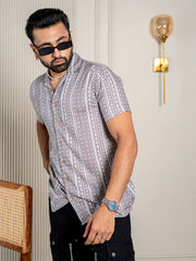 Grey casual shirt men