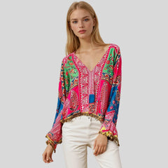 Vibrant Pink Gulabi Fusion Top