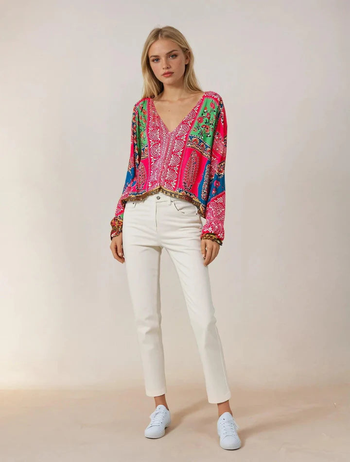 Vibrant Pink Gulabi Fusion Top